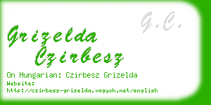 grizelda czirbesz business card